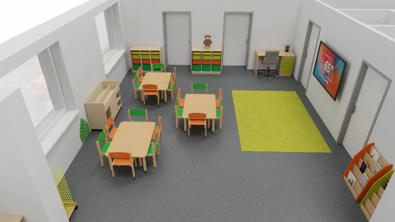 Trieda v materskej škole s kútikom Lesná skrýša